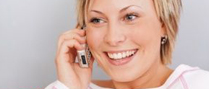 picture of a woman talking on the telephone.